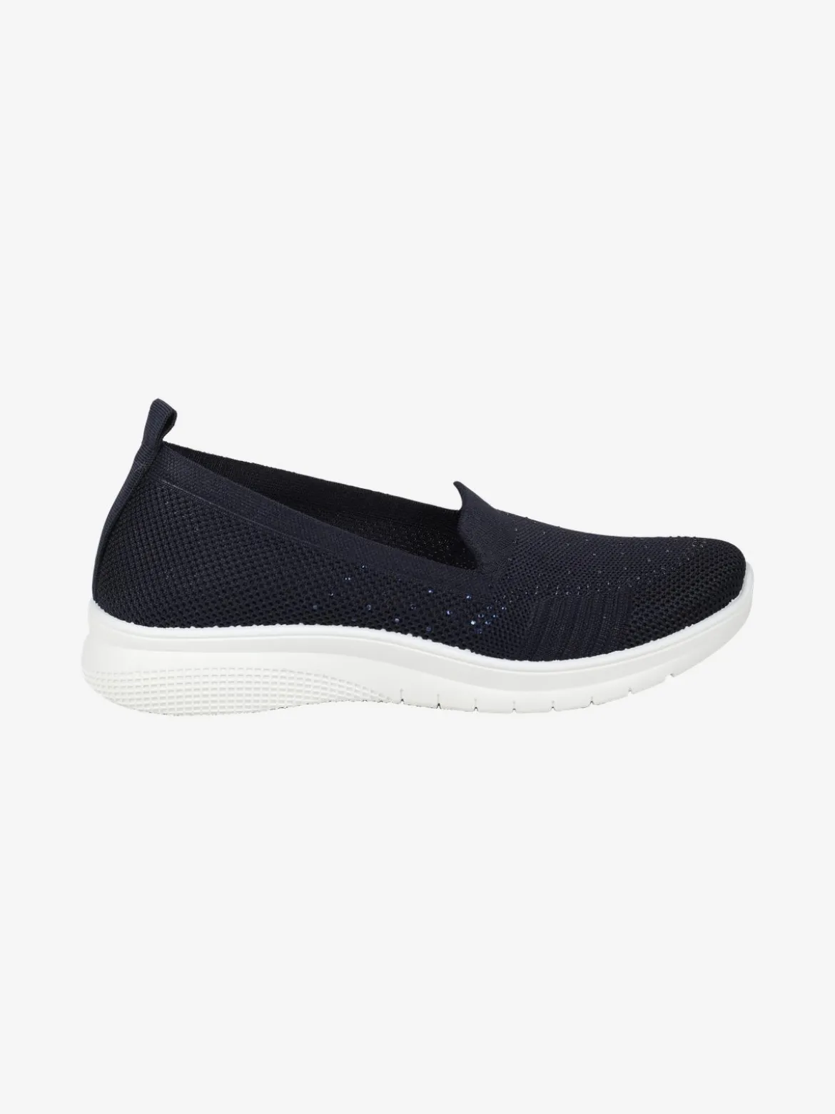 Fashion Sneakers donna slip on con strass e zeppa
