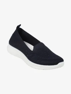 Fashion Sneakers donna slip on con strass e zeppa