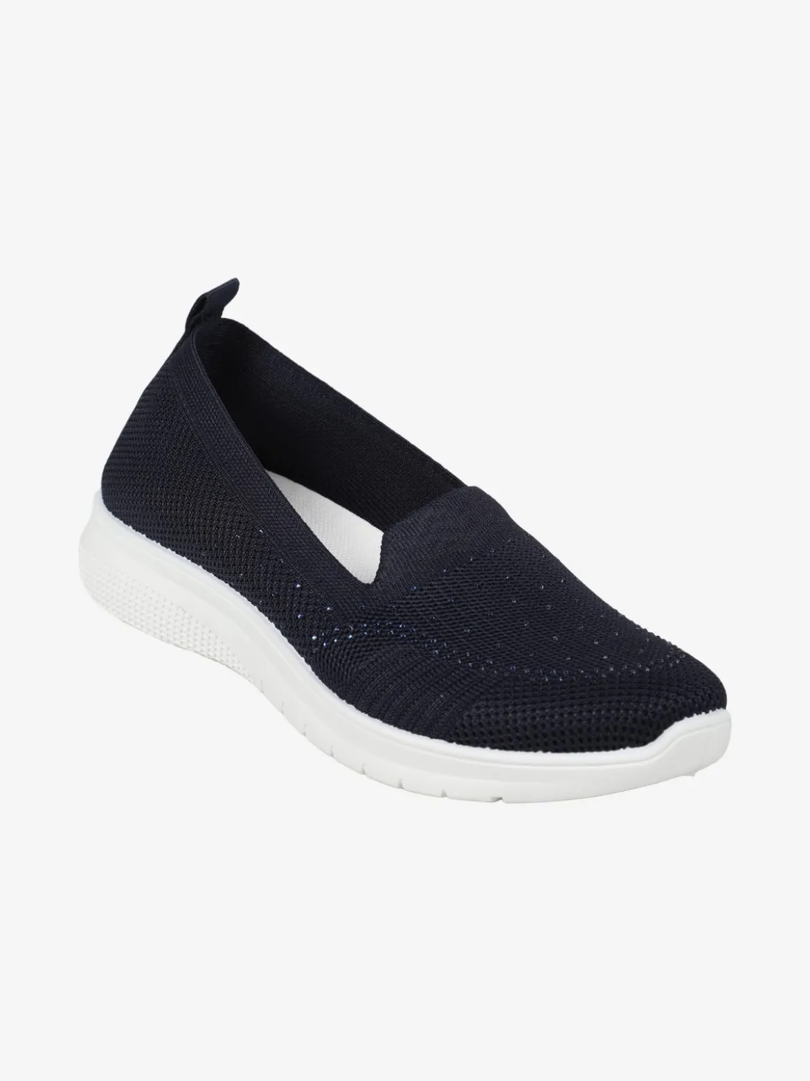 Fashion Sneakers donna slip on con strass e zeppa