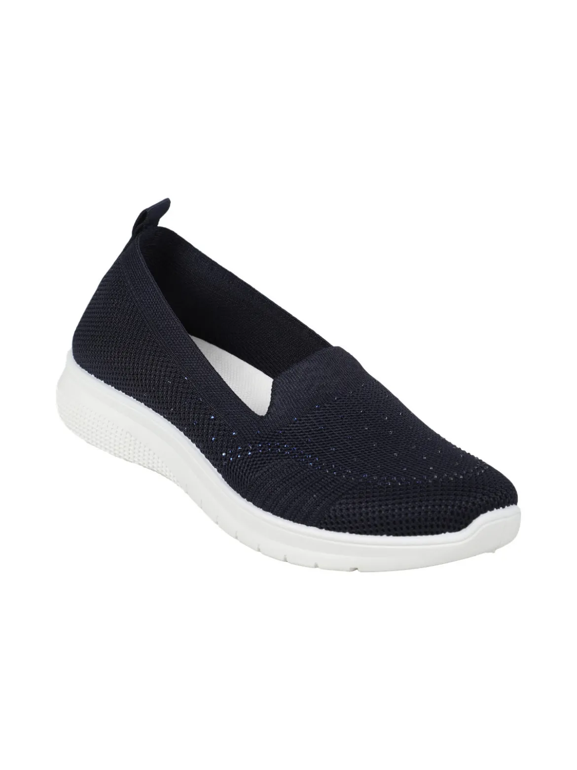 Fashion Sneakers donna slip on con strass e zeppa