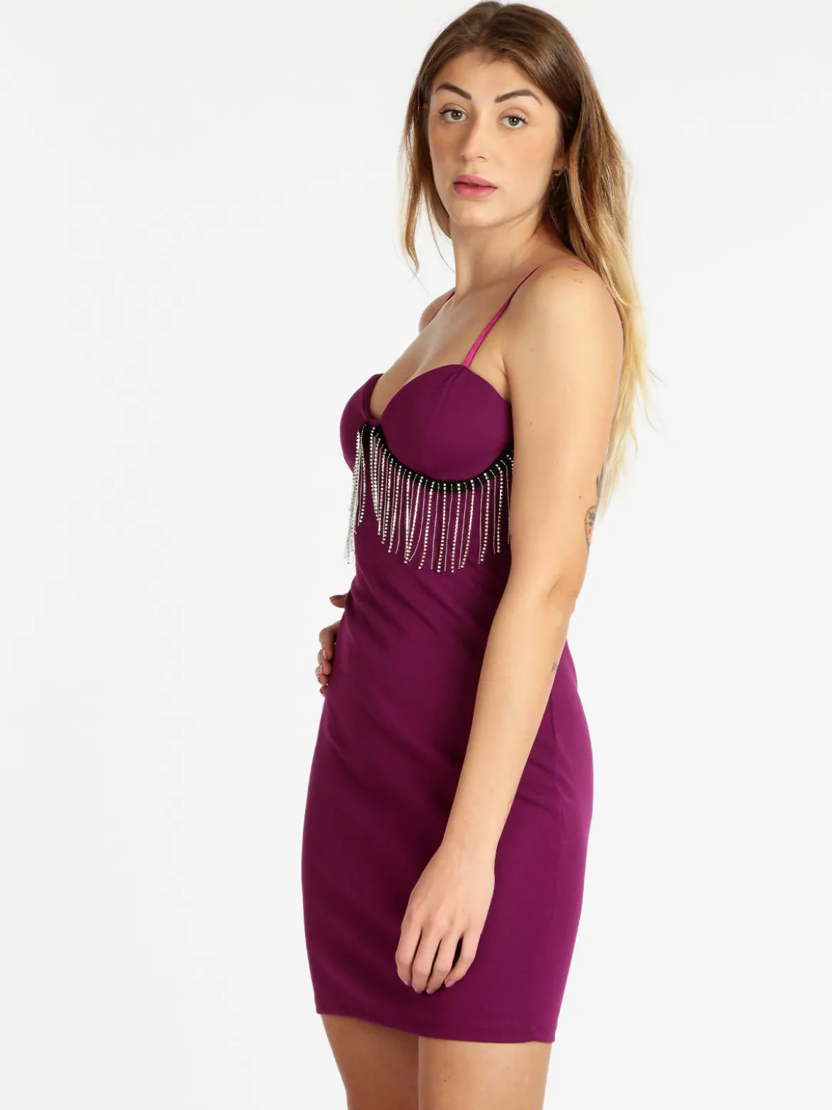 Fashion Station Abito donna con strass