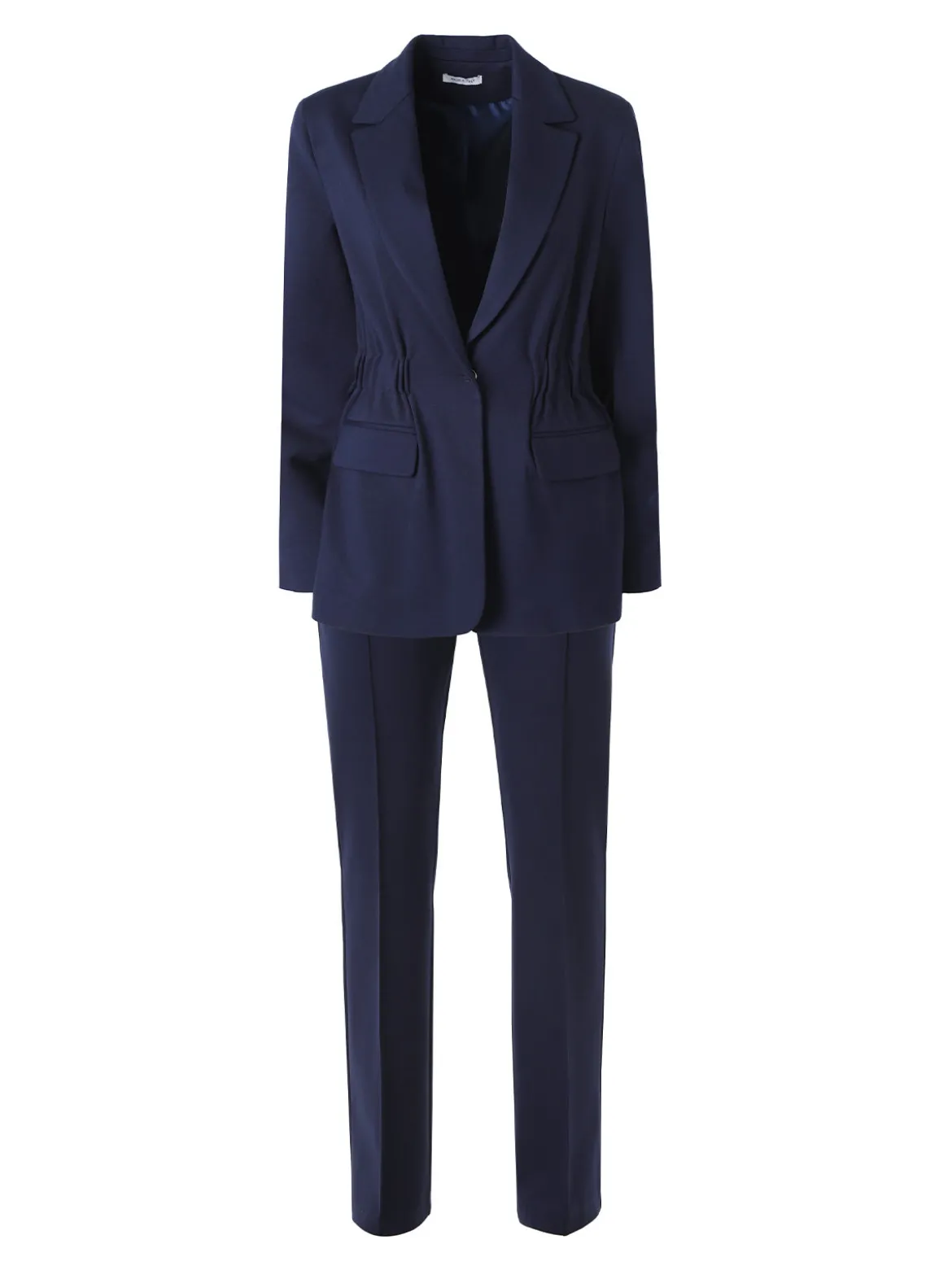 Fast Fashion Completo elegante da donna con blazer e pantaloni con finale a zampa - blu