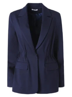 Fast Fashion Completo elegante da donna con blazer e pantaloni con finale a zampa - blu