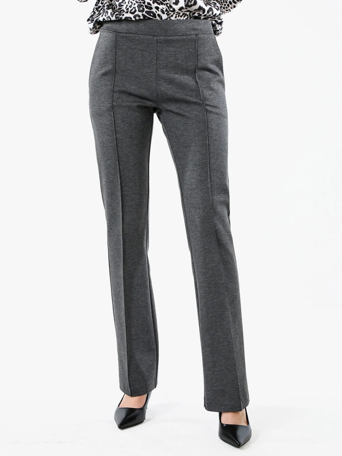 Fast Fashion Completo elegante da donna con blazer e pantaloni con finale a zampa - grigio