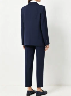 Fast Fashion Completo elegante da donna con blazer e pantaloni a gamba larga - blu