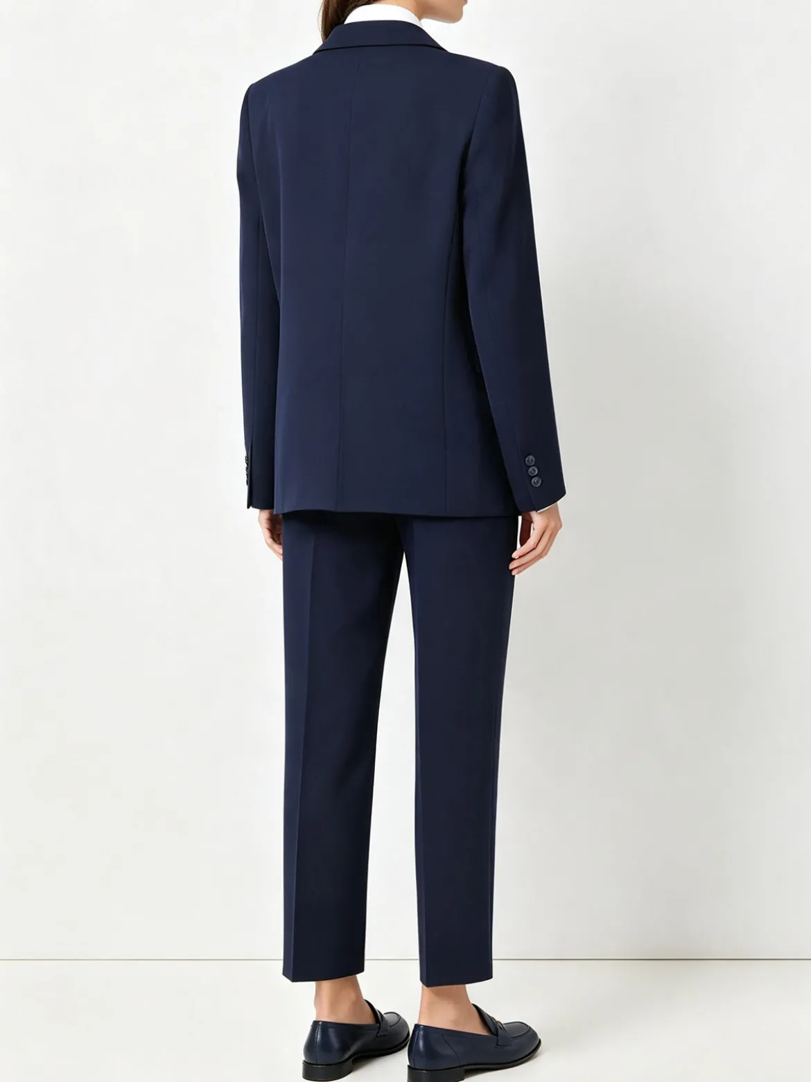 Fast Fashion Completo elegante da donna con blazer e pantaloni a gamba larga - blu