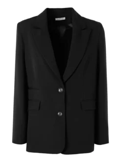 Fast Fashion Completo elegante da donna con blazer e pantaloni a gamba larga - nero