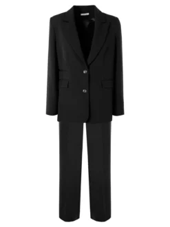Fast Fashion Completo elegante da donna con blazer e pantaloni a gamba larga - nero