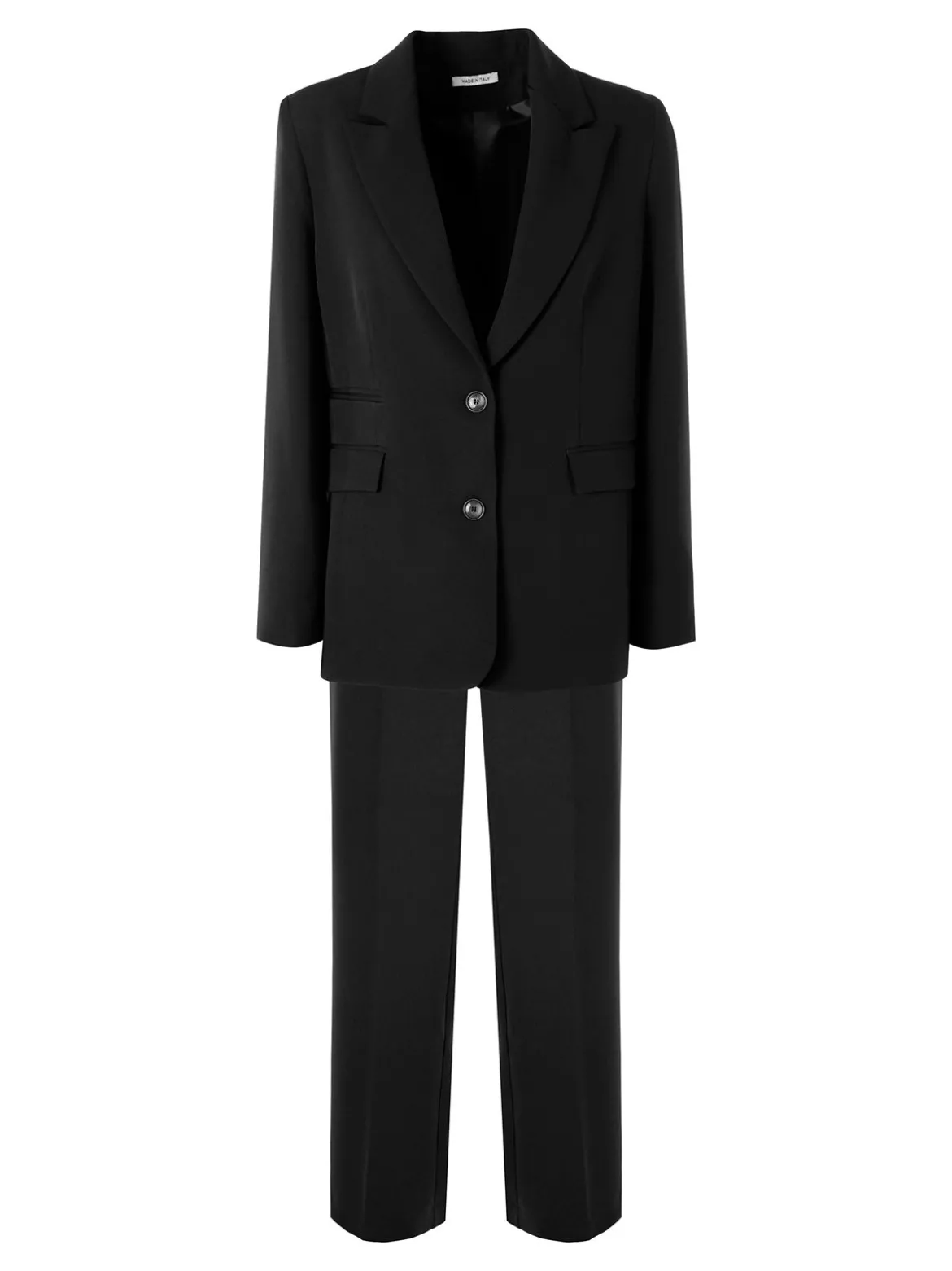 Fast Fashion Completo elegante da donna con blazer e pantaloni a gamba larga - nero