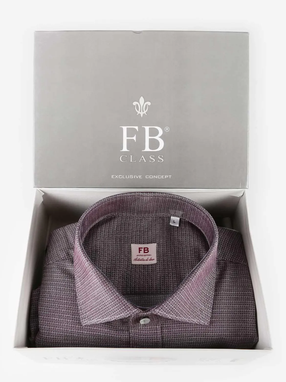 Fb Camicia da uomo slim fit a fantasia