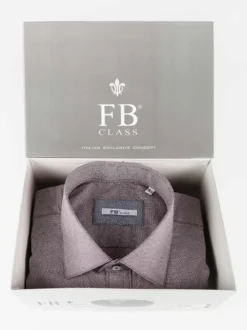 Fb Camicia slim fit da uomo a fantasia