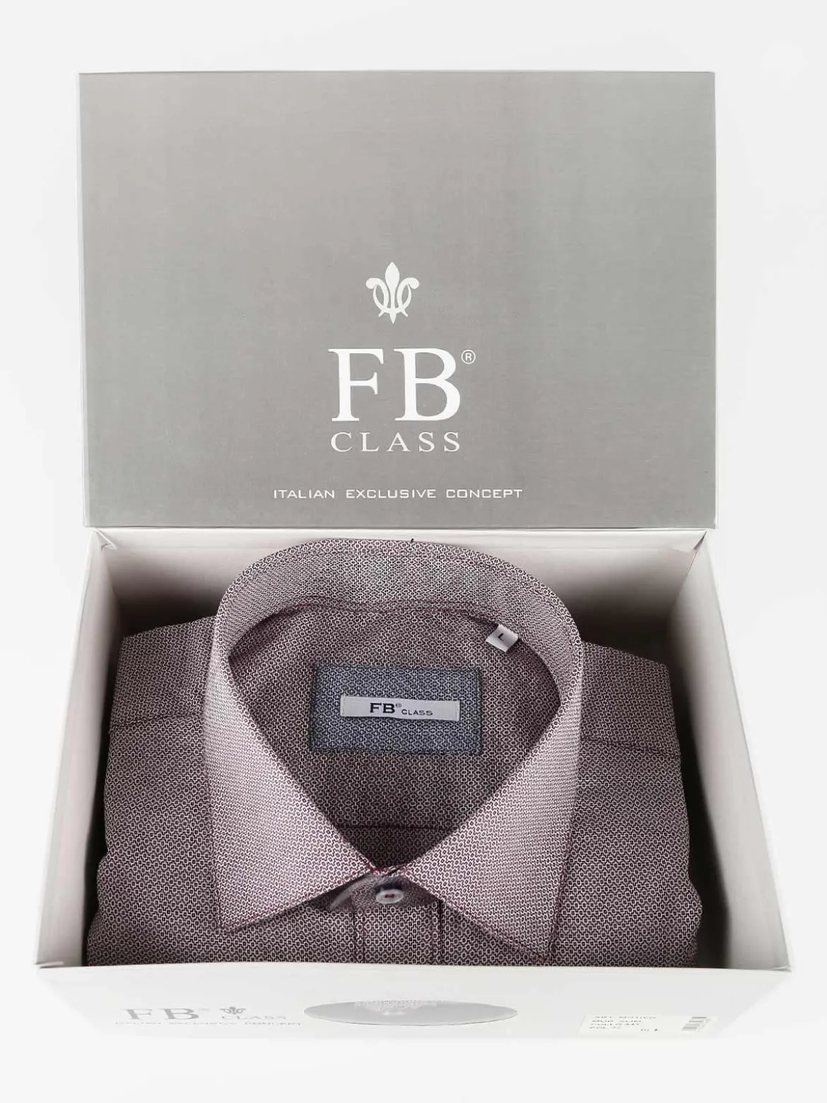Fb Camicia slim fit da uomo a fantasia