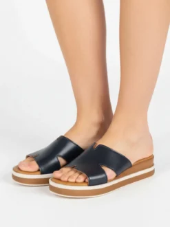 Feeling Ciabatte donna con platform - blu scuro