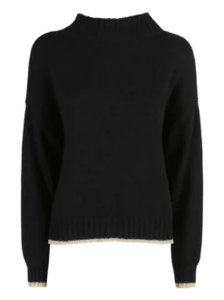 Firenze Maglione donna con dettagli lurex - nero