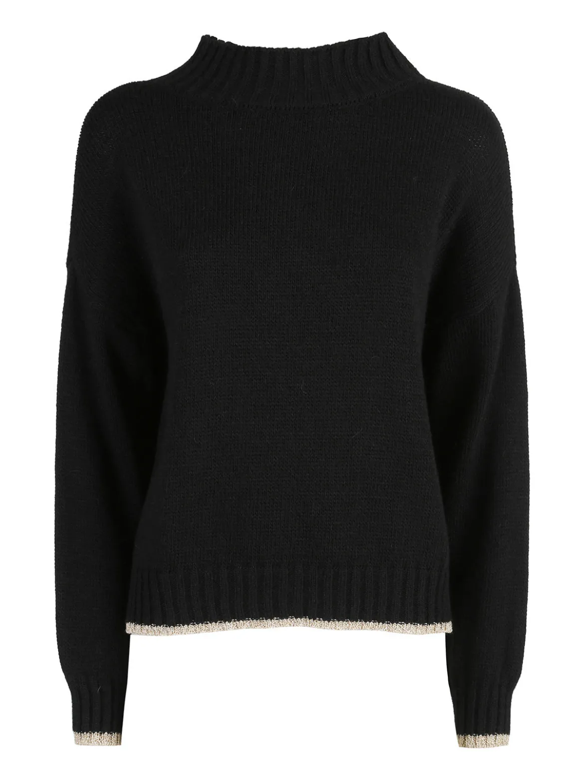 Firenze Maglione donna con dettagli lurex - nero