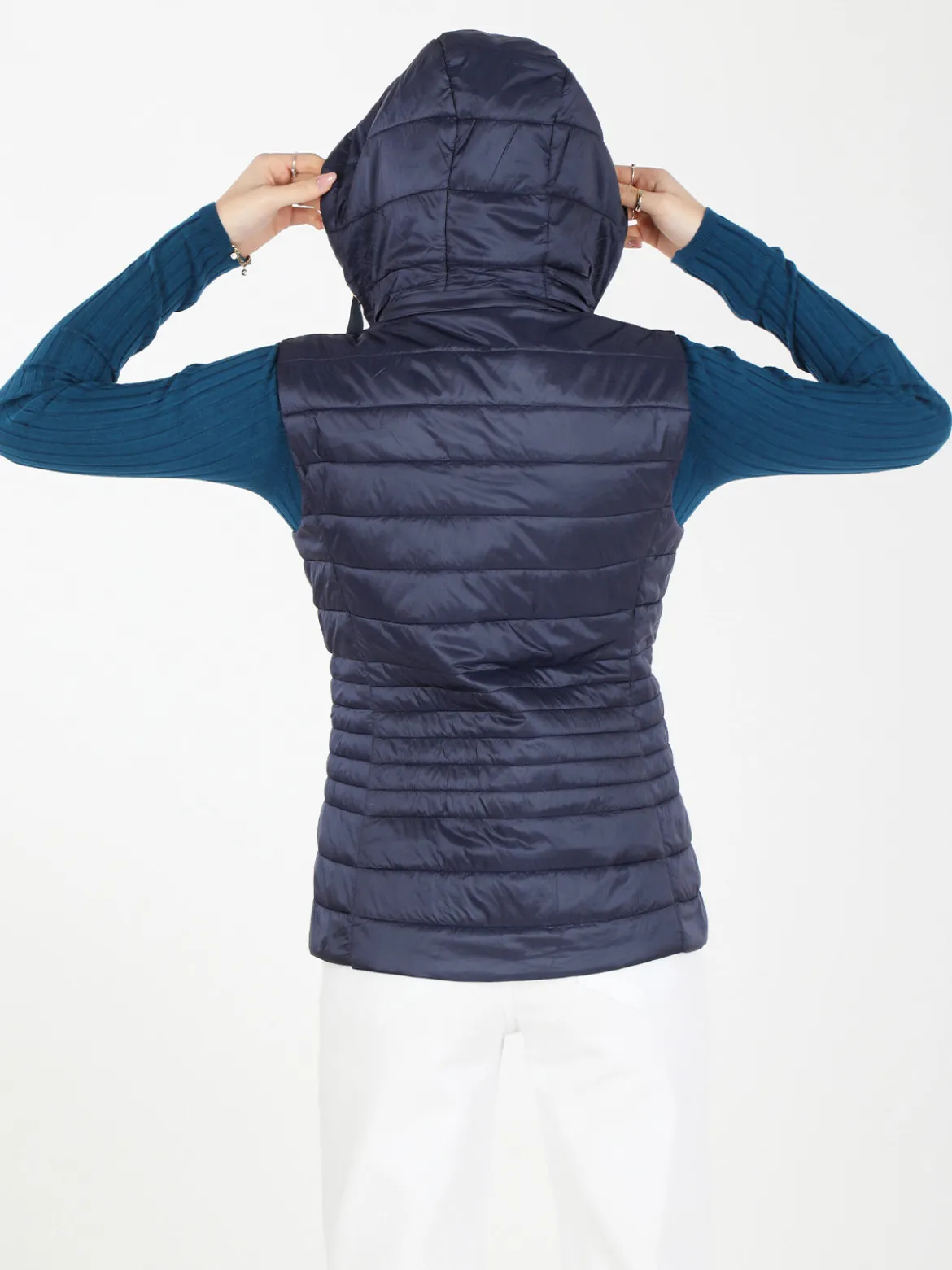 Flight Finery Gilet donna imbottito con cappuccio