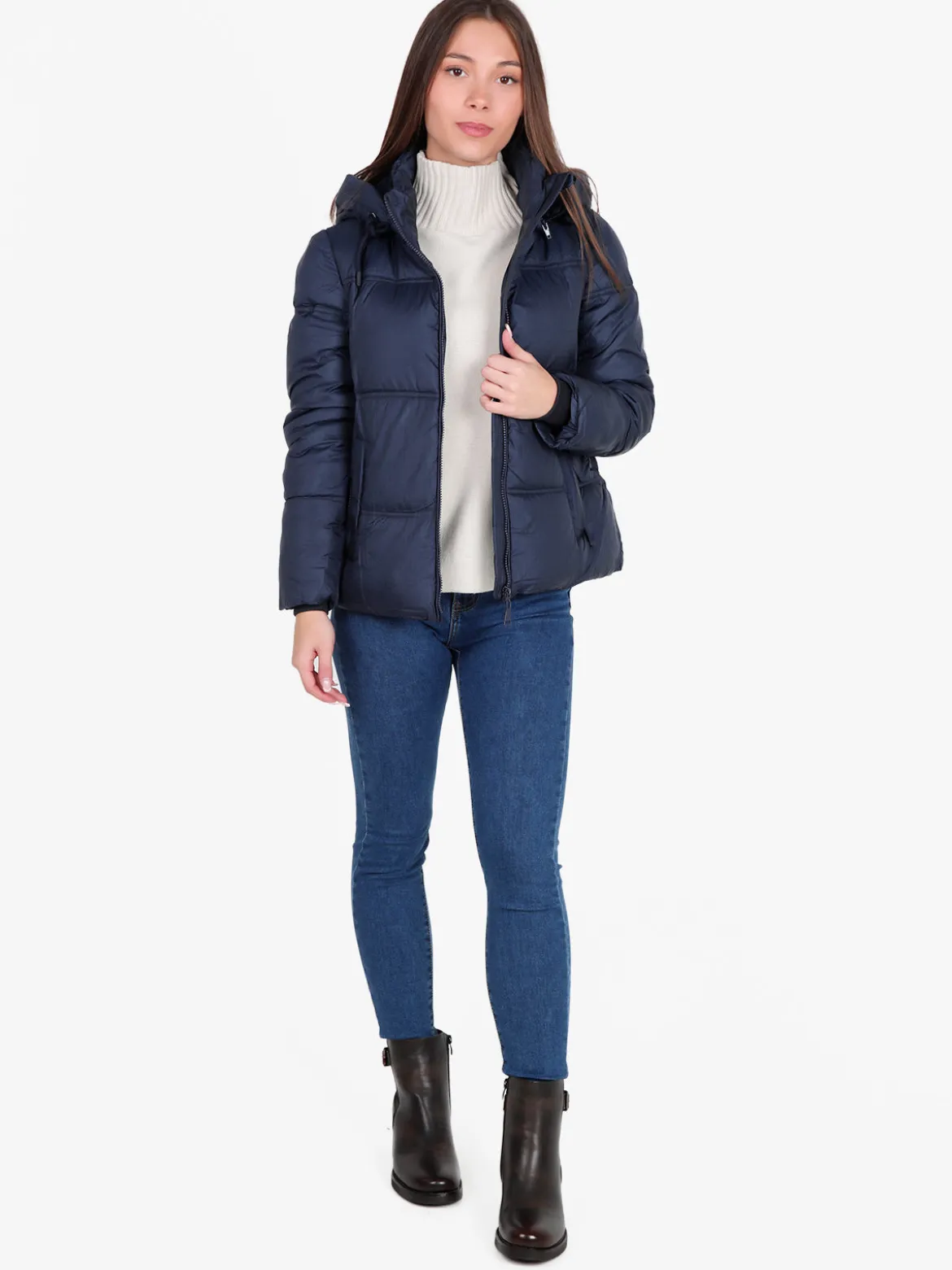 Flight Finery Giubbotto donna puffer con cappucio e zip