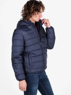 Flight Finery Piumino da uomo con cappuccio e zip