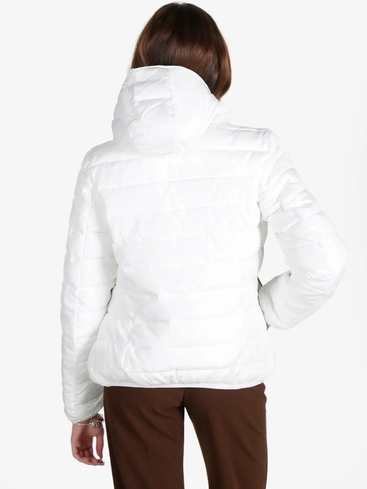 Flight Finery Piumino donna imbottito con cappuccio e zip