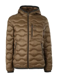 Flight Finery Piumino uomo con cappuccio - marrone