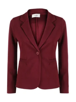 Floria Blazer donna a costine monobottone - bordeaux