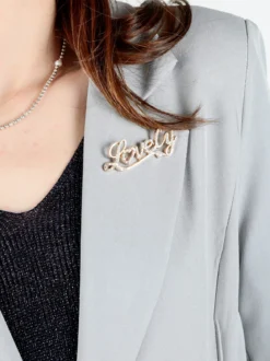 Floria Blazer donna classico con spilla di strass