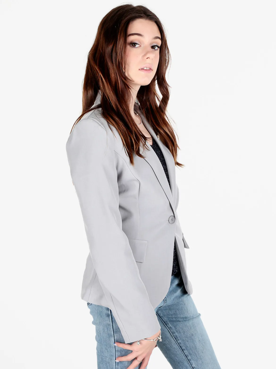Floria Blazer donna classico con spilla di strass