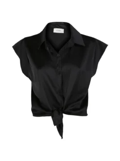 Floria Camicia donna senza maniche effetto raso