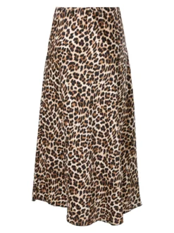 Floria Gonna midi animalier con elastico in vita - multicolore