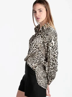 Forget Me Not Camicia donna animalier a maniche lunghe