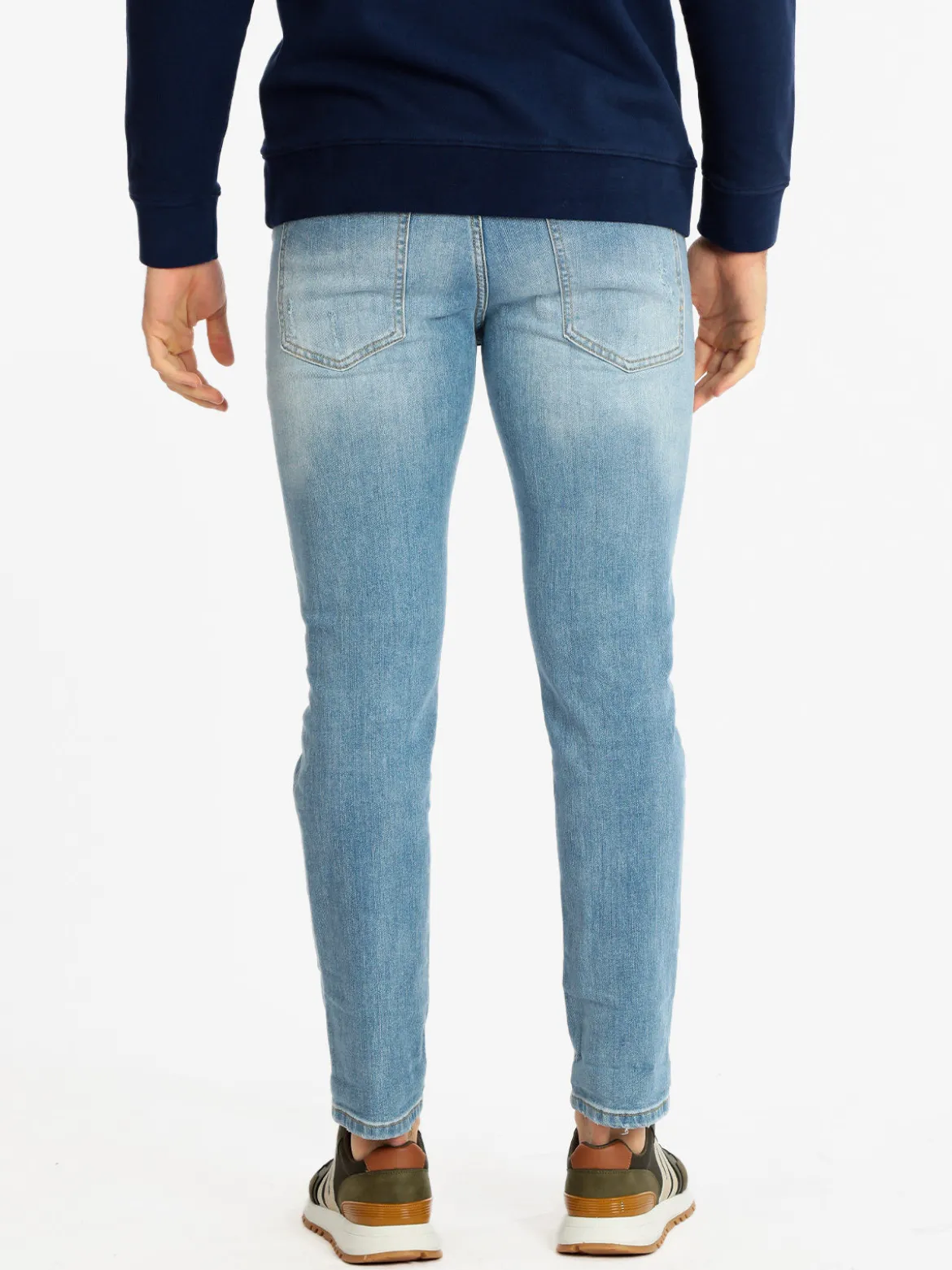 Frankie Malone Jeans da uomo slim fit con strappi