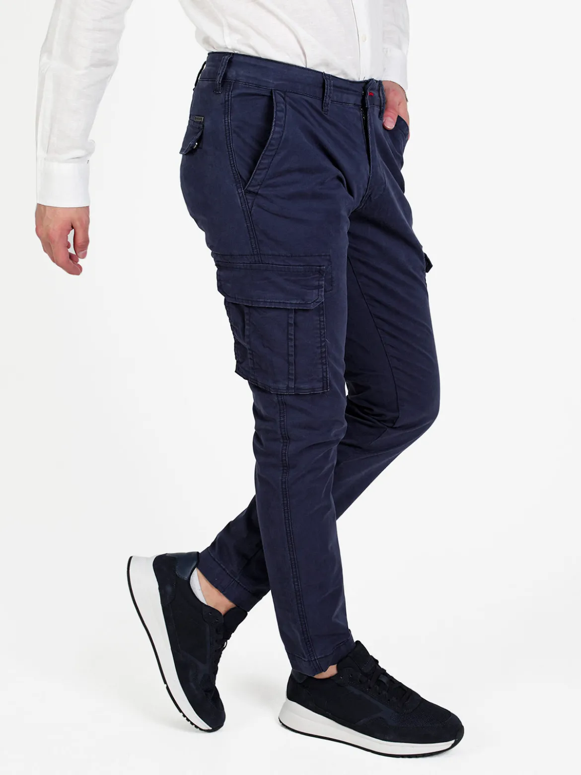 Frankie Malone Pantaloni cargo da uomo in cotone