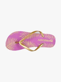 Freddy Infradito donna in gomma con zeppa - fucsia
