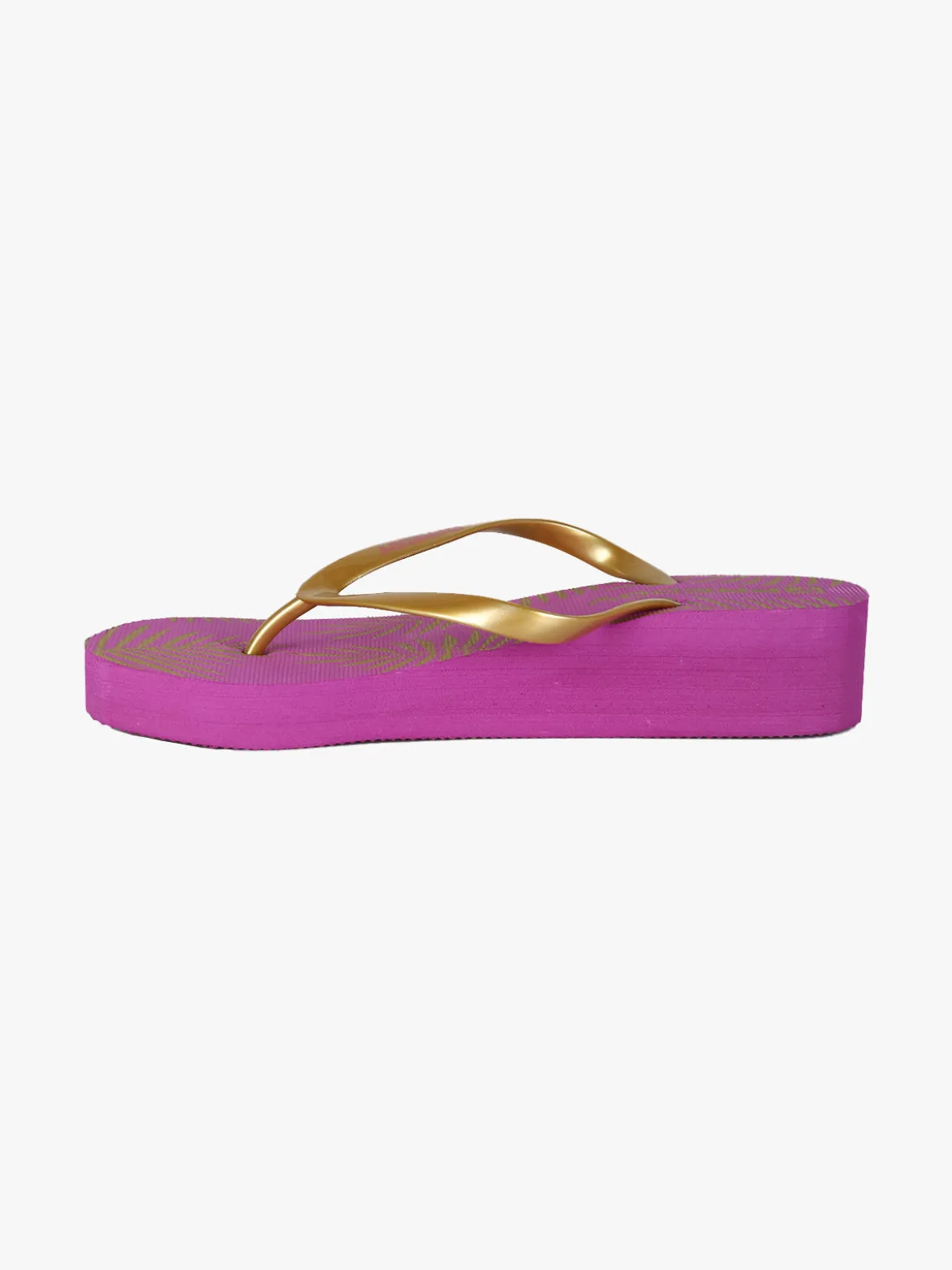 Freddy Infradito donna in gomma con zeppa - fucsia