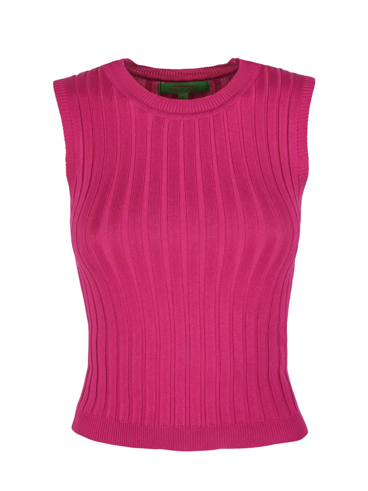 Free Style Top donna elasticizzato a coste