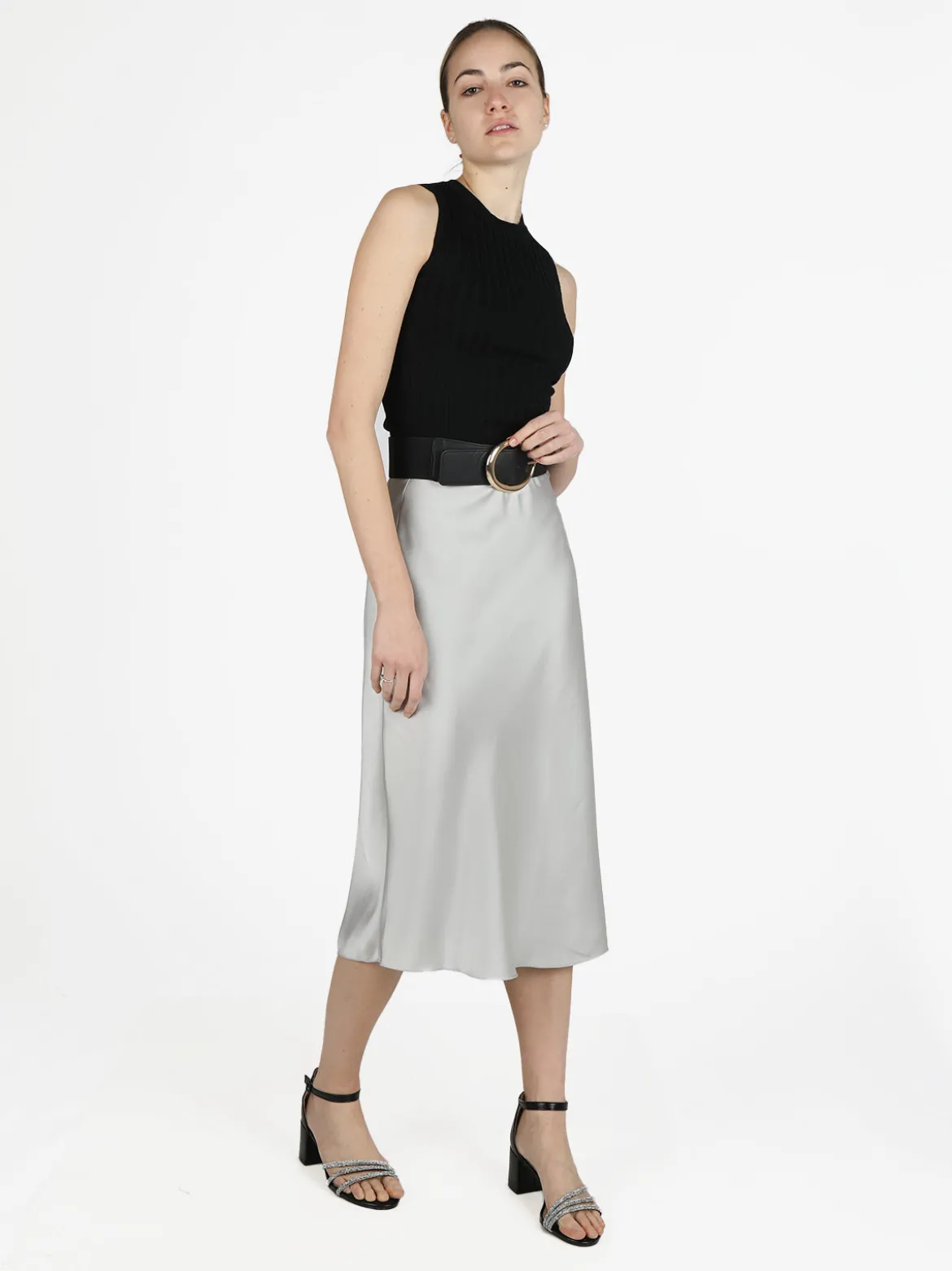 Free Style Top donna elasticizzato a coste