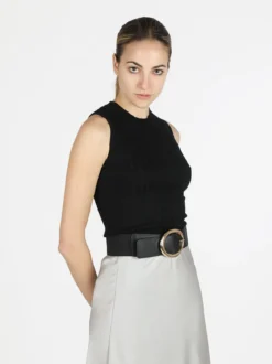 Free Style Top donna elasticizzato a coste