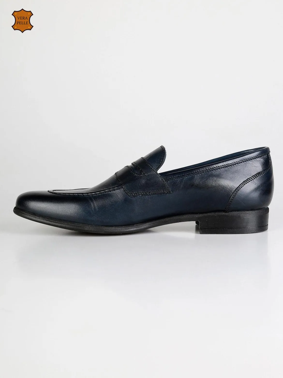 Freetime Mocassini blu in pelle