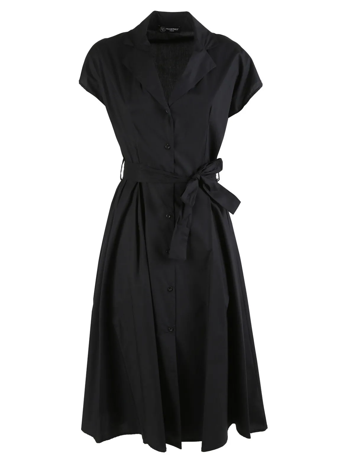 Frenetika Abito a camicia da donna in cotone con maniche corte