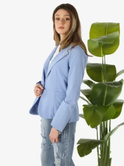 Frenetika Blazer donna con bottone - azzurro