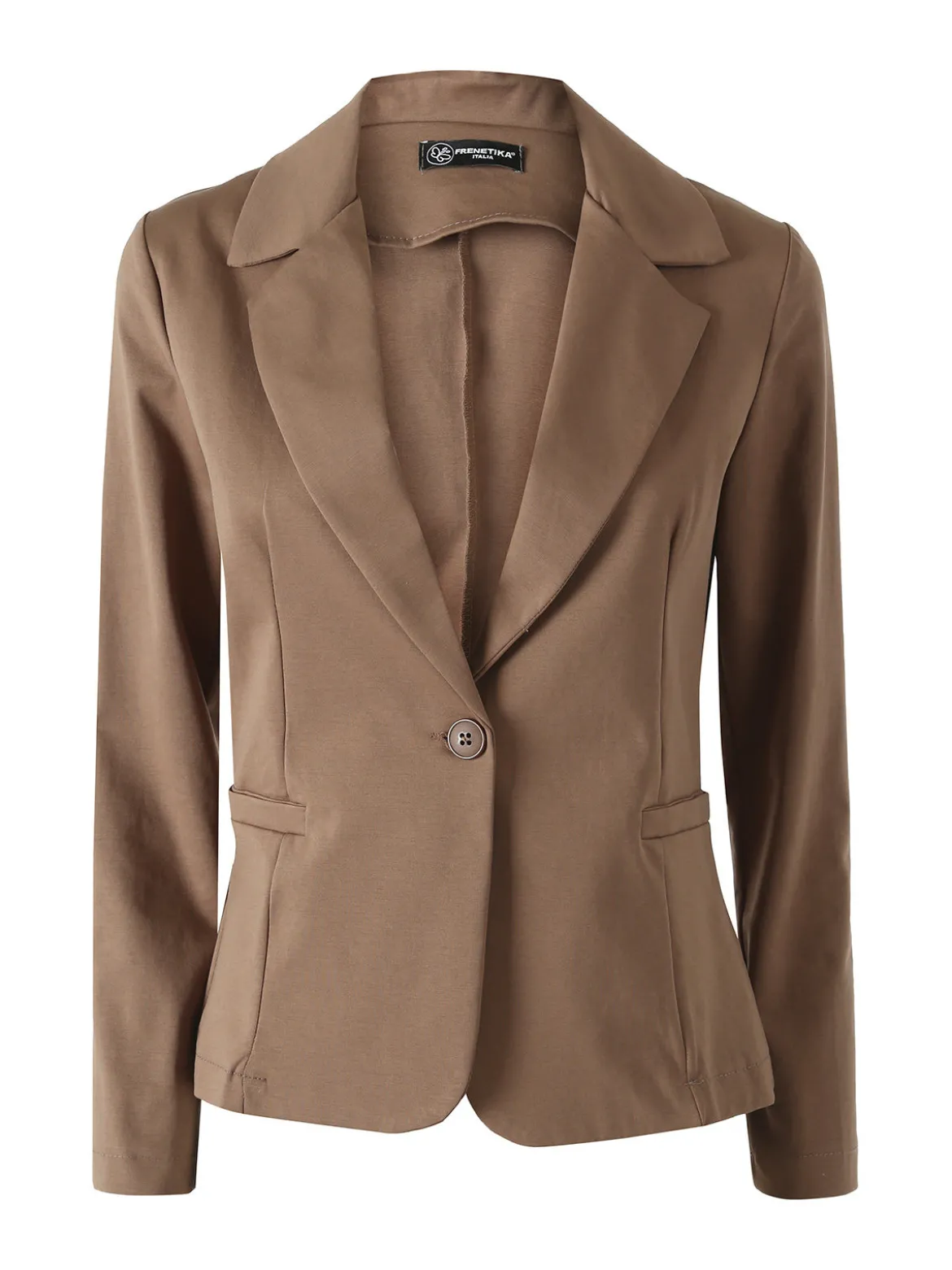 Frenetika Blazer donna monobottone - marrone