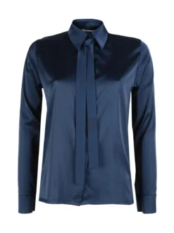Frenetika Camicia donna effetto raso con cravattino