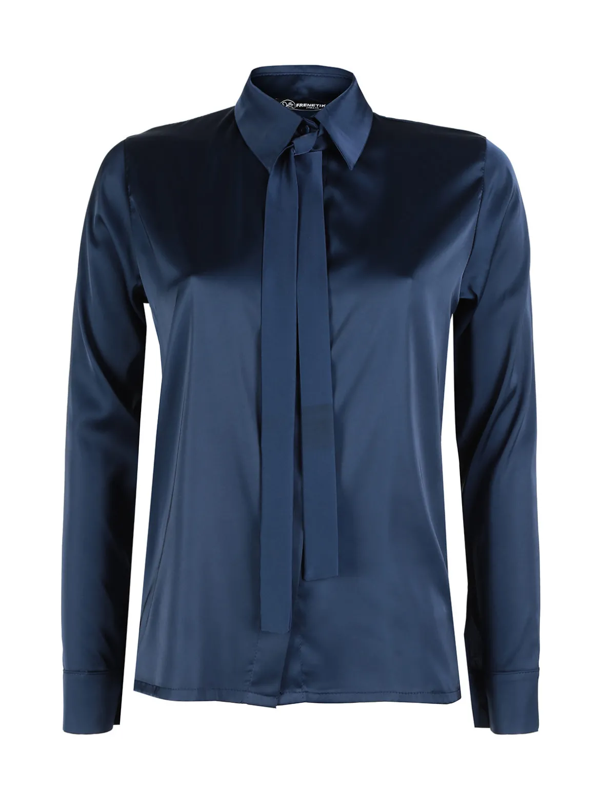 Frenetika Camicia donna effetto raso con cravattino