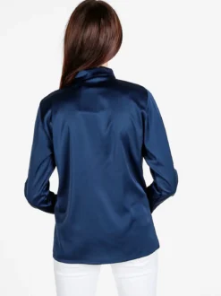Frenetika Camicia donna effetto raso con cravattino