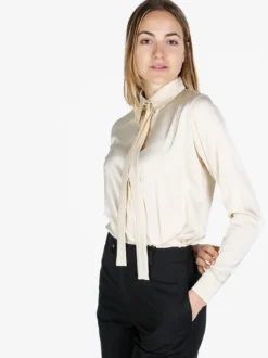 Frenetika Camicia donna effetto raso con cravattino