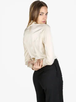Frenetika Camicia donna effetto raso con cravattino