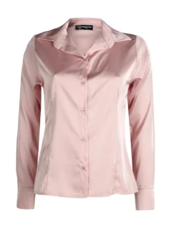Frenetika Camicia donna effetto seta a maniche lunghe