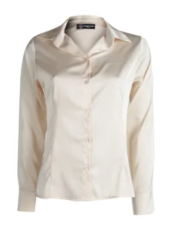Frenetika Camicia donna effetto seta a maniche lunghe