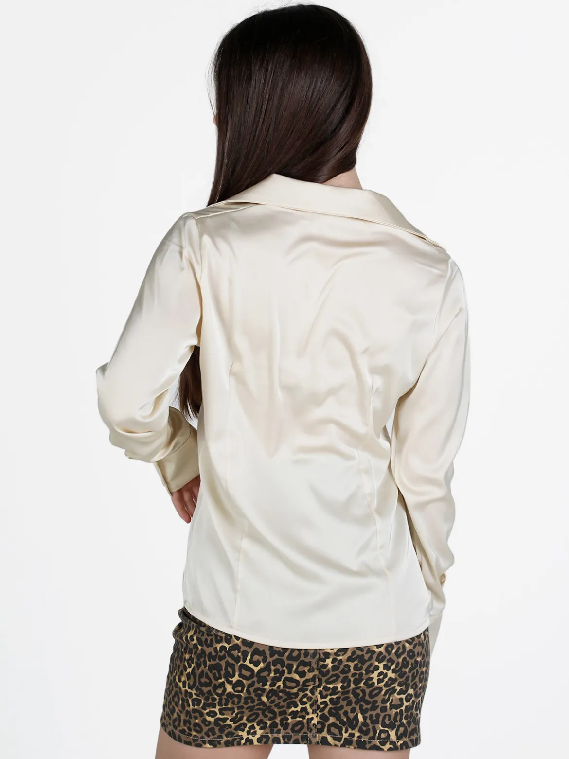 Frenetika Camicia donna effetto seta a maniche lunghe