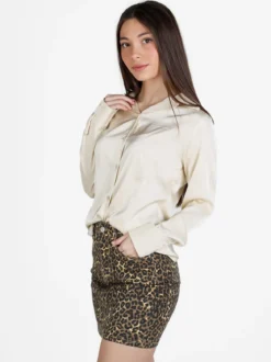 Frenetika Camicia donna effetto seta a maniche lunghe